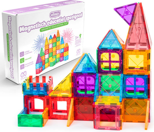Elissio® Magnetische Tegels – 64 Stuks