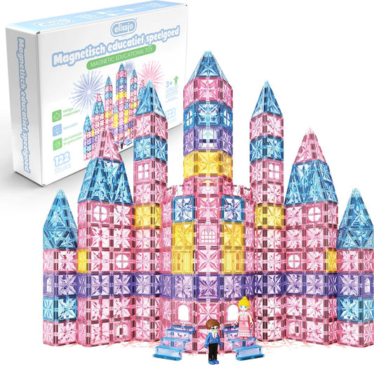 Elissio® Star Pastel Magnetische Bouwstenen – 122 Stuks