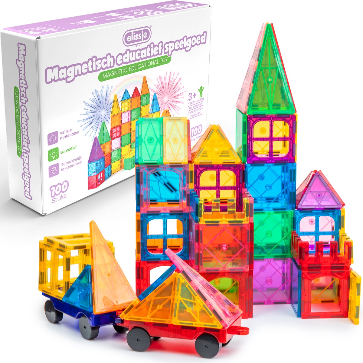 Elissio® Magnetische Tegels – 100 Stuks