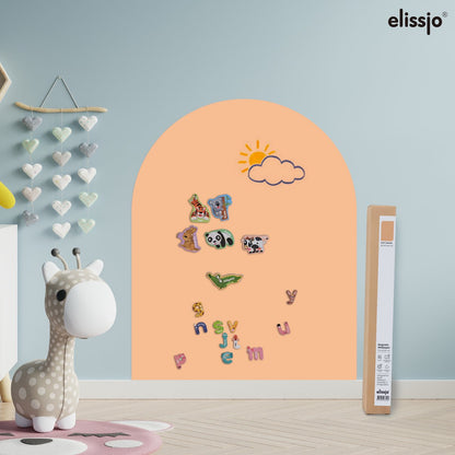 Elissio® Magneticoo Muursticker Boog 100x80 cm – Perzikoranje