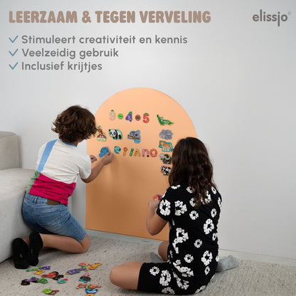 Elissio® Magneticoo Muursticker Boog 100x80 cm – Perzikoranje