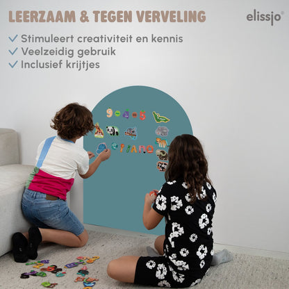 Elissio® Magneticoo Muursticker Boog 100x80 cm – Turquoise