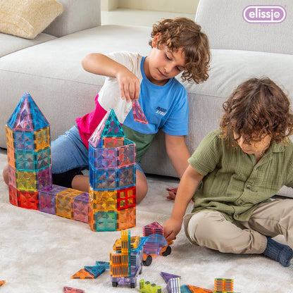 Elissio® Star Pastel Magnetische Bouwstenen – 80 Stuks