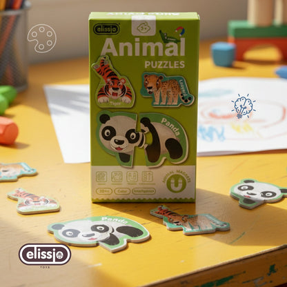 Elissio® Magnetische Dierenpuzzel Set – 30 Stuks