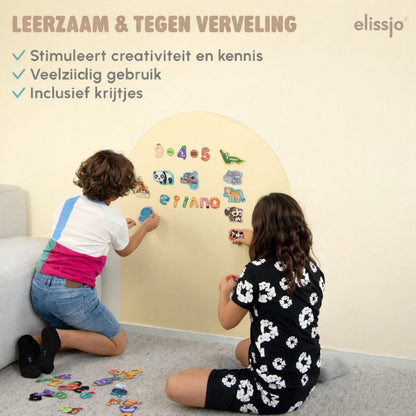 Elissio® Magneticoo Muursticker Boog 100x80 cm – Lichtgeel + Accessoires