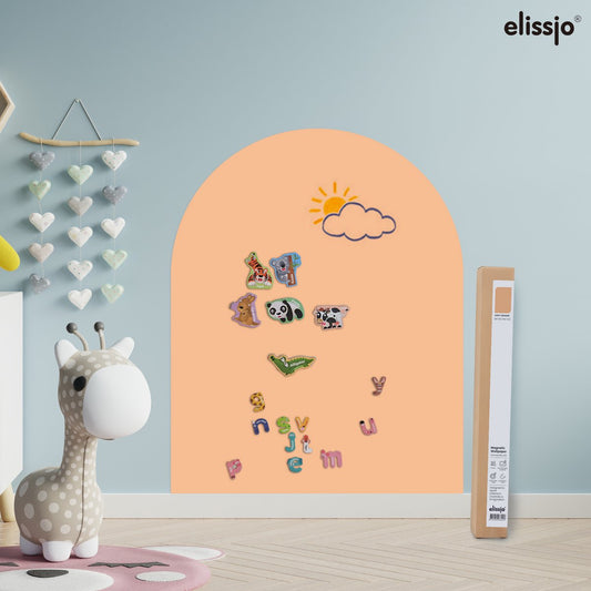 Elissio® Magneticoo Muursticker Boog 100x80 cm – Perzikoranje + Accessoires