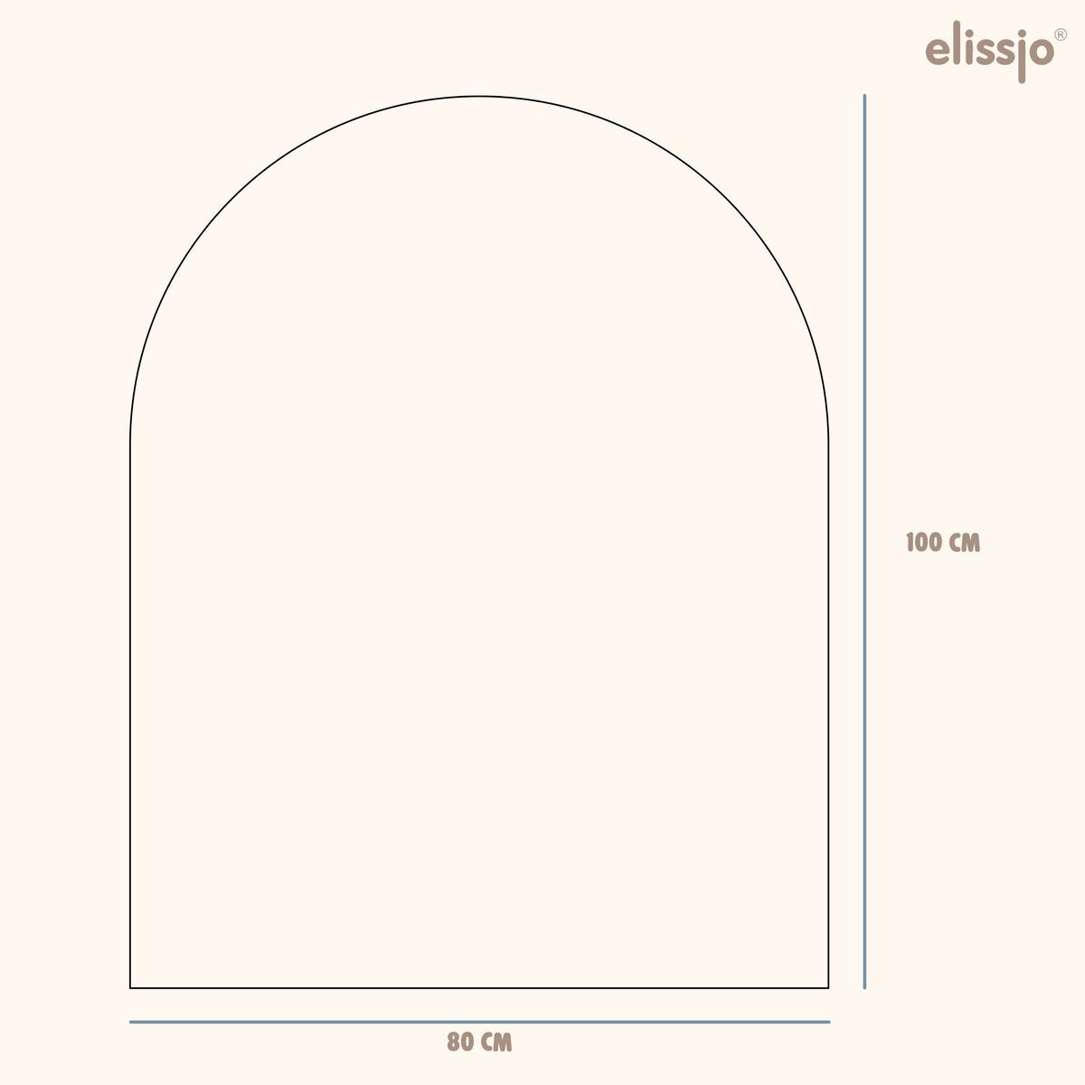 Elissio® Magneticoo Muursticker Boog 100x80 cm – Zalmroze