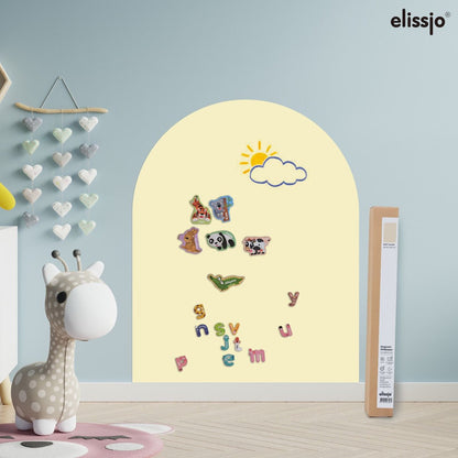 Elissio® Magneticoo Muursticker Boog 100x80 cm – Lichtgeel