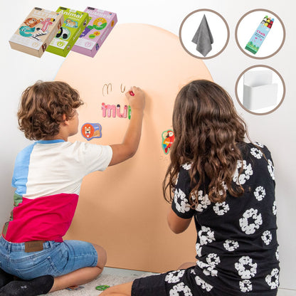Elissio® Magneticoo Muursticker Boog 100x80 cm – Perzikoranje + Accessoires