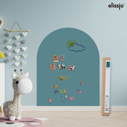 Elissio® Magneticoo Muursticker Boog 100x80 cm – Turquoise