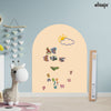 Elissio® Magneticoo Muursticker Boog 100x80 cm – Vanillegeel