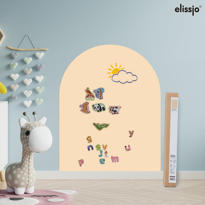 Elissio® Magneticoo Muursticker Boog 100x80 cm – Vanillegeel