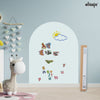 Elissio® Magneticoo Muursticker Boog 100x80 cm – IJsblauw