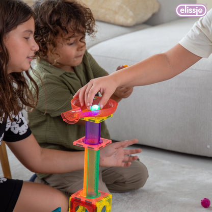 Elissio® Magnetische Knikkerbaan – 130 Stuks